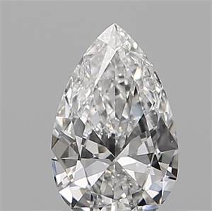 Picture of Natural Diamond 0.13 Carats, Pear with  Cut, H Color, IF Clarity and Certified by IGI