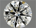 Natural Diamond 0.90 Carats, Round with Excellent Cut, I Color, VS2 Clarity and Certified by HRD