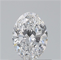 Natural Diamond 0.50 Carats, Oval with  Cut, D Color, VVS1 Clarity and Certified by GIA