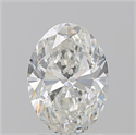 Natural Diamond 1.70 Carats, Oval with  Cut, H Color, SI2 Clarity and Certified by GIA