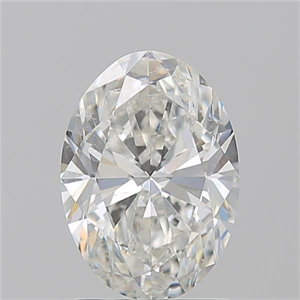 Picture of Natural Diamond 1.70 Carats, Oval with  Cut, H Color, SI2 Clarity and Certified by GIA