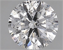 Natural Diamond 1.57 Carats, Round with Excellent Cut, E Color, SI2 Clarity and Certified by HRD