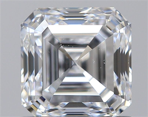 Picture of Natural Diamond 0.90 Carats, Asscher with  Cut, D Color, VS2 Clarity and Certified by GIA