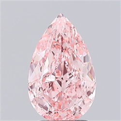 Picture of Lab Grown Diamond 2.10 Carats, Pear with  Cut, Fancy Vivid Pink Color, VVS1 Clarity and Certified by IGI