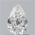Natural Diamond 0.74 Carats, Pear with  Cut, F Color, VVS2 Clarity and Certified by GIA