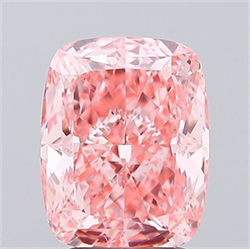 Picture of Lab Grown Diamond 3.02 Carats, CUSHION MODIFIED with  Cut, Fancy Vivid Pink Color, VS1 Clarity and Certified by IGI