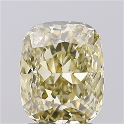 Picture of Lab Grown Diamond 2.03 Carats, CUSHION MODIFIED with  Cut, Fancy Yellow Color, VVS2 Clarity and Certified by IGI