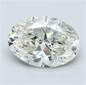 Natural Diamond 2.51 Carats, Oval with  Cut, I Color, VS2 Clarity and Certified by GIA