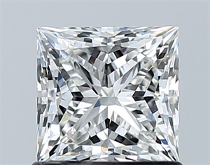 Picture of Natural Diamond 1.01 Carats, Princess with  Cut, E Color, VS2 Clarity and Certified by GIA