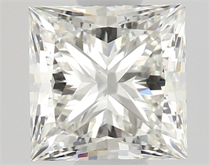 Picture of Natural Diamond 0.56 Carats, Princess with  Cut, I Color, VVS2 Clarity and Certified by GIA