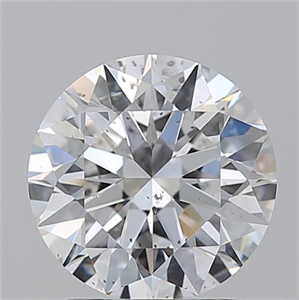 Picture of Natural Diamond 2.03 Carats, Round with Excellent Cut, E Color, SI2 Clarity and Certified by GIA