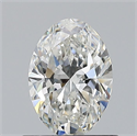 Natural Diamond 0.70 Carats, Oval with  Cut, G Color, VVS1 Clarity and Certified by GIA