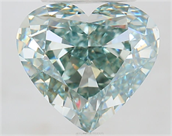 Picture of Lab Grown Diamond 6.02 Carats, Heart with  Cut, Fancy Green Color, VVS2 Clarity and Certified by IGI
