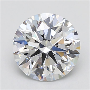 Picture of Lab Grown Diamond 4.20 Carats, Round with Ideal Cut, F Color, IF Clarity and Certified by IGI