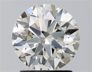 Picture of Natural Diamond 1.72 Carats, Round with Excellent Cut, J Color, VVS1 Clarity and Certified by GIA