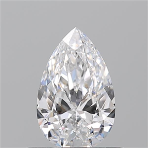 Picture of Natural Diamond 0.61 Carats, Pear with  Cut, D Color, VVS2 Clarity and Certified by GIA