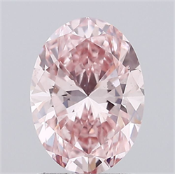 Picture of Lab Grown Diamond 1.52 Carats, Oval with  Cut, Fancy Intense Pink Color, VS2 Clarity and Certified by IGI