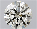 Natural Diamond 0.70 Carats, Round with Excellent Cut, J Color, VS2 Clarity and Certified by IGI