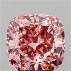 Picture of Lab Grown Diamond 3.01 Carats, CUSHION MODIFIED with  Cut, Fancy Intense Pink Color, VS1 Clarity and Certified by IGI