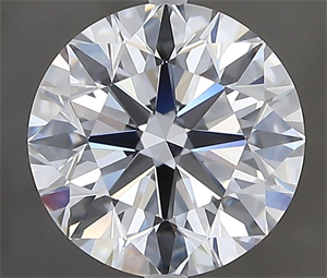 Picture of Natural Diamond 2.50 Carats, Round with Excellent Cut, D Color, VVS2 Clarity and Certified by GIA