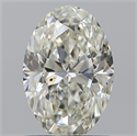 Natural Diamond 1.01 Carats, Oval with  Cut, K Color, SI1 Clarity and Certified by GIA