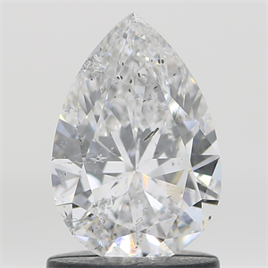 Picture of Natural Diamond 1.03 Carats, Pear with  Cut, E Color, I1 Clarity and Certified by GIA