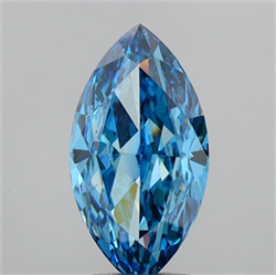 Picture of Lab Grown Diamond 3.05 Carats, Marquise with  Cut, Fancy Vivid Blue Color, VS2 Clarity and Certified by IGI
