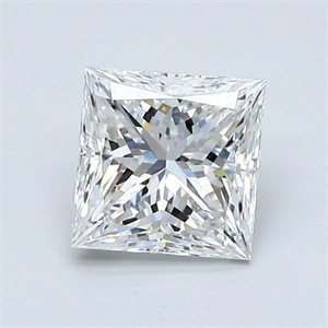 Picture of Natural Diamond 1.21 Carats, Princess with  Cut, F Color, VVS2 Clarity and Certified by GIA