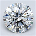 Natural Diamond 2.25 Carats, Round with Excellent Cut, G Color, SI1 Clarity and Certified by GIA