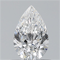 Natural Diamond 0.50 Carats, Pear with  Cut, E Color, VS1 Clarity and Certified by GIA