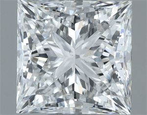 Picture of Natural Diamond 1.02 Carats, Princess with  Cut, F Color, SI1 Clarity and Certified by GIA