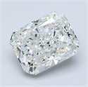 Natural Diamond 1.71 Carats, Radiant with  Cut, I Color, VS2 Clarity and Certified by GIA