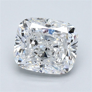 Picture of Natural Diamond 1.51 Carats, Cushion with  Cut, D Color, SI2 Clarity and Certified by GIA