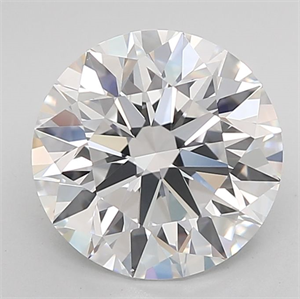 Picture of Lab Grown Diamond 3.37 Carats, Round with Ideal Cut, D Color, IF Clarity and Certified by IGI