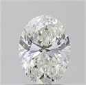 Natural Diamond 2.20 Carats, Oval with  Cut, H Color, SI1 Clarity and Certified by GIA