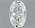 Natural Diamond 1.50 Carats, Oval with  Cut, H Color, SI1 Clarity and Certified by IGI