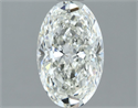 Natural Diamond 1.50 Carats, Oval with  Cut, H Color, SI1 Clarity and Certified by IGI