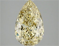 Picture of Lab Grown Diamond 3.03 Carats, Pear with  Cut, Fancy Intense Yellow Color, VS1 Clarity and Certified by IGI