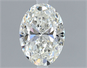 Natural Diamond 0.70 Carats, Oval with  Cut, H Color, VS2 Clarity and Certified by GIA