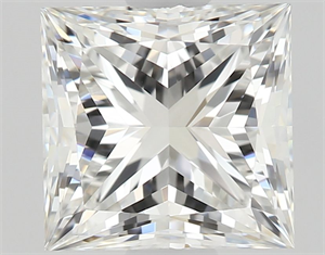 Picture of Natural Diamond 1.01 Carats, Princess with  Cut, F Color, VS1 Clarity and Certified by GIA