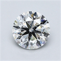 Natural Diamond 1.01 Carats, Round with Very Good Cut, F Color, I1 Clarity and Certified by GIA