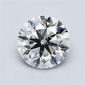 Picture of Natural Diamond 1.01 Carats, Round with Very Good Cut, F Color, I1 Clarity and Certified by GIA