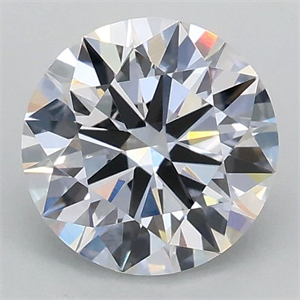 Picture of Lab Grown Diamond 1.01 Carats, Round with Ideal Cut, D Color, VVS2 Clarity and Certified by IGI