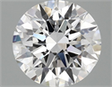Lab Grown Diamond 2.56 Carats, Round with Ideal Cut, D Color, VVS2 Clarity and Certified by IGI