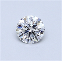 Diamante Natural 0.45 quilates, Redondo , Color D, claridad SI1 y certificado GIA
