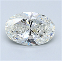 Natural Diamond 2.01 Carats, Oval with  Cut, G Color, SI1 Clarity and Certified by GIA