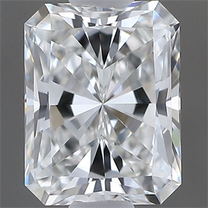 Picture of Natural Diamond 0.50 Carats, Radiant with  Cut, F Color, VVS1 Clarity and Certified by GIA