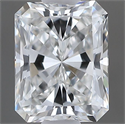Natural Diamond 0.50 Carats, Radiant with  Cut, F Color, VVS1 Clarity and Certified by GIA