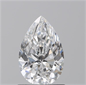 Natural Diamond 0.91 Carats, Pear with  Cut, D Color, VVS2 Clarity and Certified by GIA
