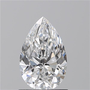 Picture of Natural Diamond 0.91 Carats, Pear with  Cut, D Color, VVS2 Clarity and Certified by GIA
